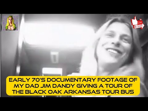 Early 70's Documentary Footage of My Dad Jim Dandy Giving a Tour of The Black Oak Arkansas Tour Bus