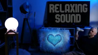 #800, Relaxing HAIR DRYER sound in a BLUE scene