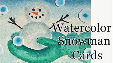 Simple Watercolor Snowman Card! 