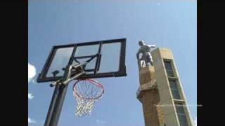 Amazing Golf Like Shot Made - The Worlds Farthest Basketball 3 Pointer - Unbelivable