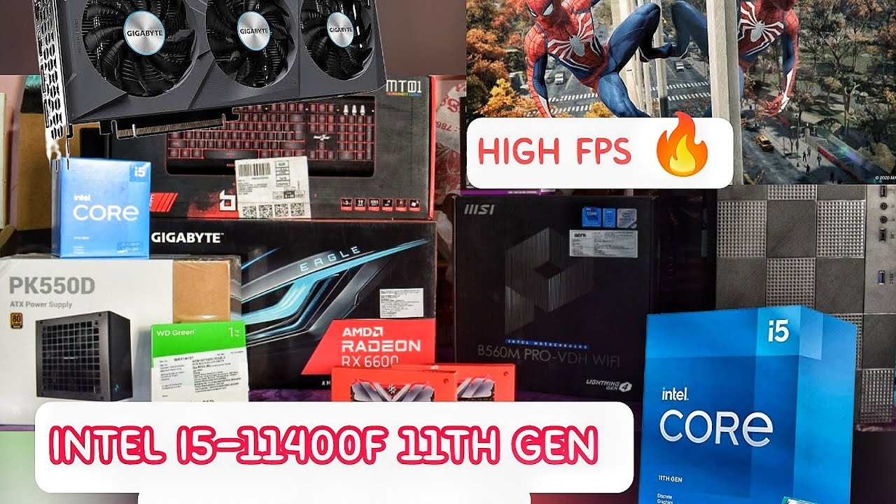 Intel 11th Gen I5 11400f And Amd Rx 6600 Gaming Pc Build🔥 Gameplay 