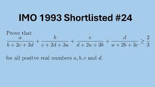 Celebrity IMO 1993 Short Listed Problem 24 Profile