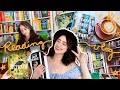 Book shopping book hauls organizing my new bookshelves and opening book mail  reading vlog