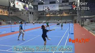 #badminton highlight rally | mixed double games | KFF Badminton Arena #singaporelife screenshot 5