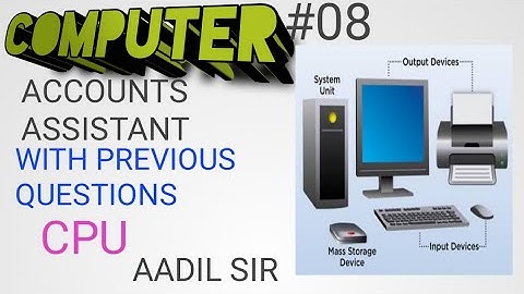 COMPUTER accountants assistant & SSC/RRB/JKSSB( L 8 CPU)