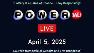 Powerball drawing live Results 05 April 2025 | powerball drawing live today Powerball Winning Numbers For April 5th 2025
