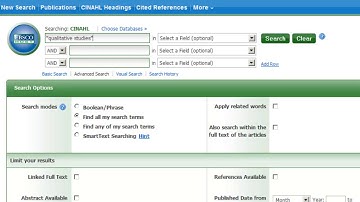 CINAHL - Limiting to Quantitative and Qualitative Studies