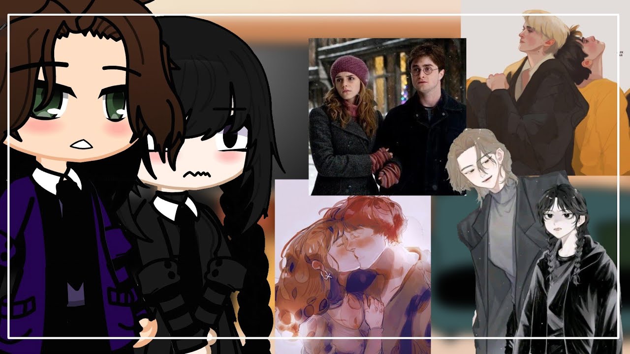 Wednesday and Xavier react to their future kids as Harry and Hermione+Bonus||Wavier,Drarry,Romione||