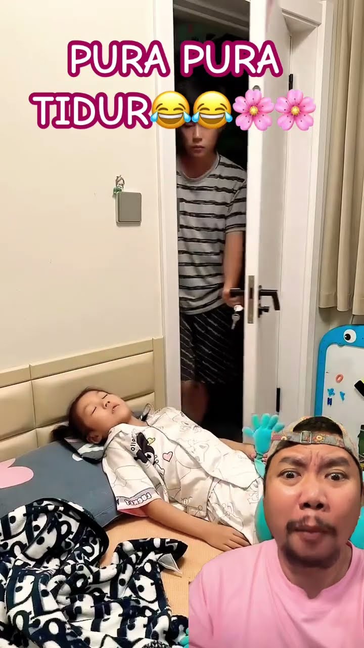 PURA PURA TIDUR KETAHUAN PAPA!!!!!? #funny #daughter #comedy #cute #shorts