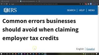 Tax News - Common errors businesses should avoid when claiming employer tax credits