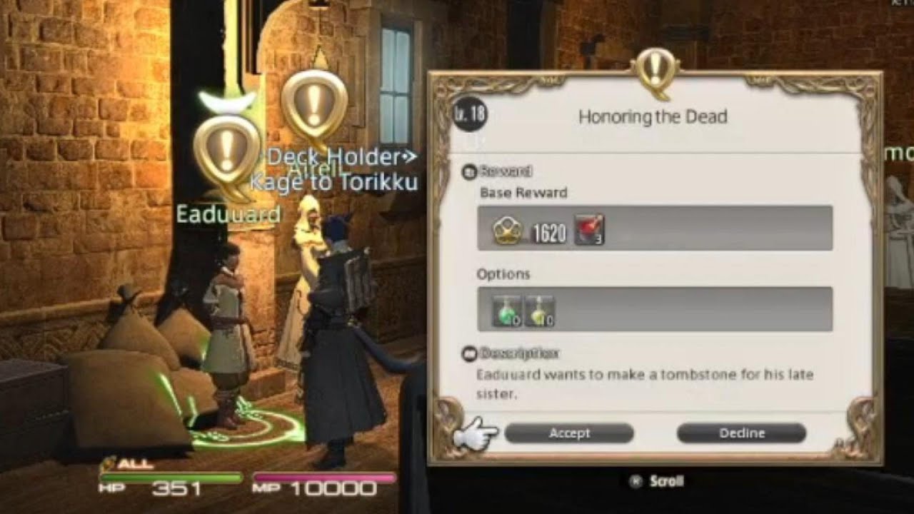 FF14 - SQ - Honoring the Dead - Lv.18