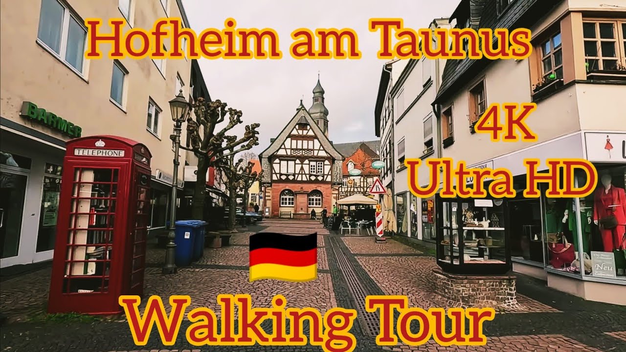 Hofheim am Taunus, Deutschland - Walking Tour - Ultra HD 4K 60 fps
