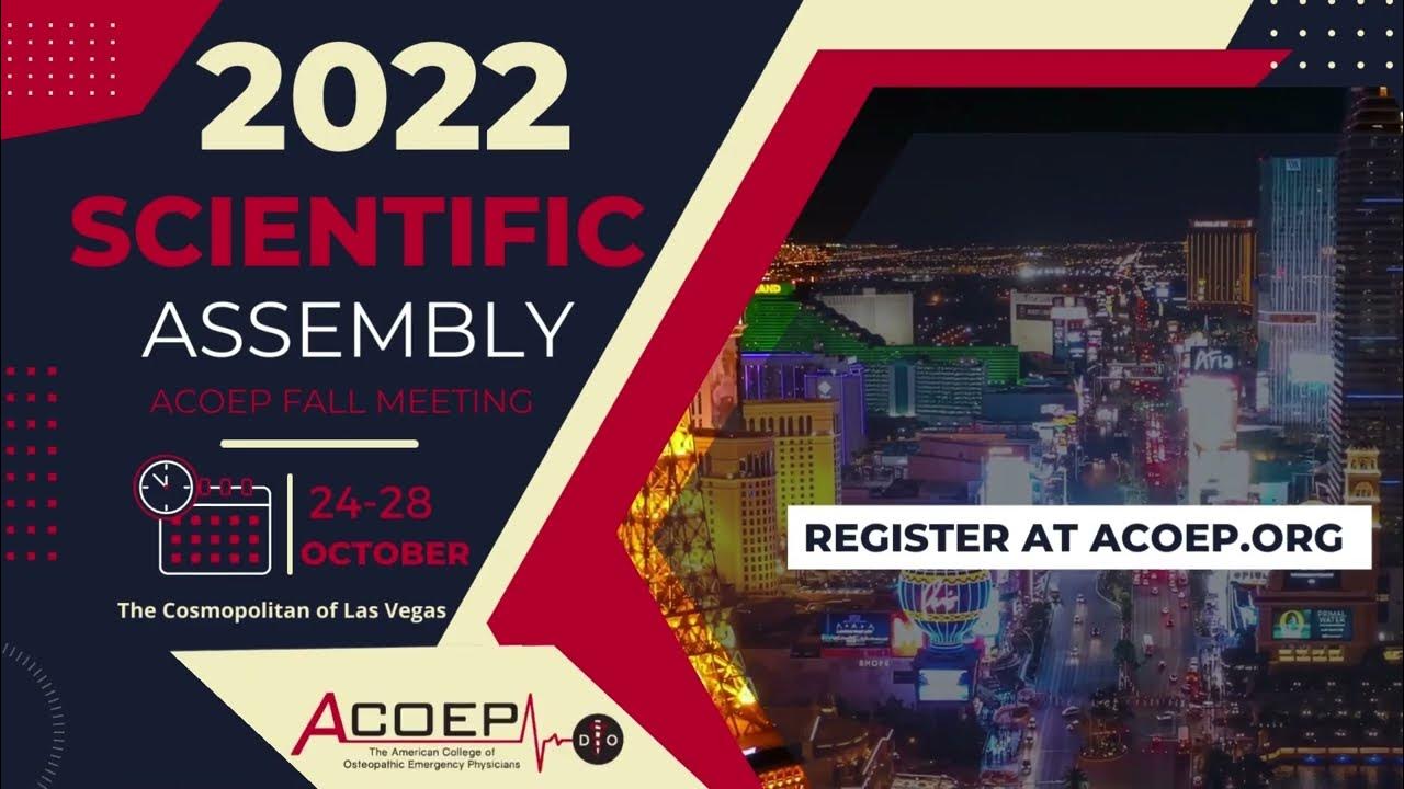 ACOEP 2022 Scientific Assembly YouTube