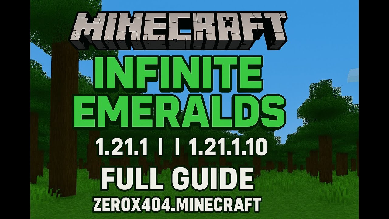 INFINITE Emeralds! String Farm (1.21.1) + Tripwire Hook Duper (1.21.10) — Full Guide