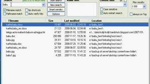 Search & Get window file within 0.1sec
