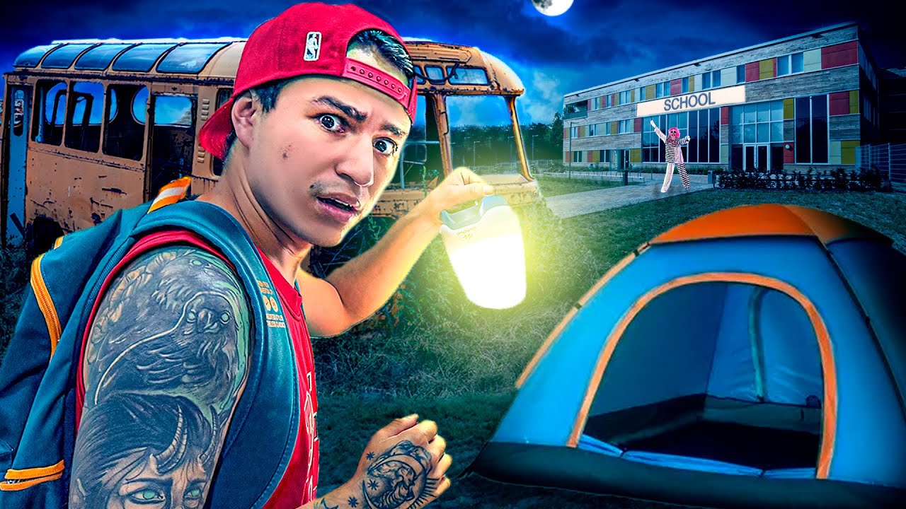 ¡PASAMOS una NOCHE en UNA ESCUELA ABANDONADA de NIÑOS! * NOCHE #1