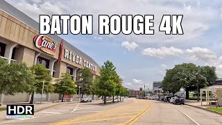 Driving 4K Baton Rouge Virtual Tour, LSU, Louisiana State Capitol || Baton Rouse, Louisiana