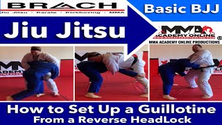 Learn How to set up a Guillotine from a Reverse￼ HeadLock￼￼