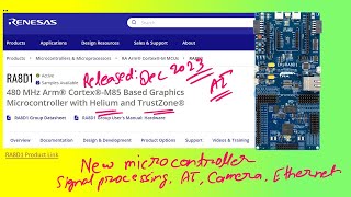 Renesas Microcontroller RA8D1 product page walkthrough new release