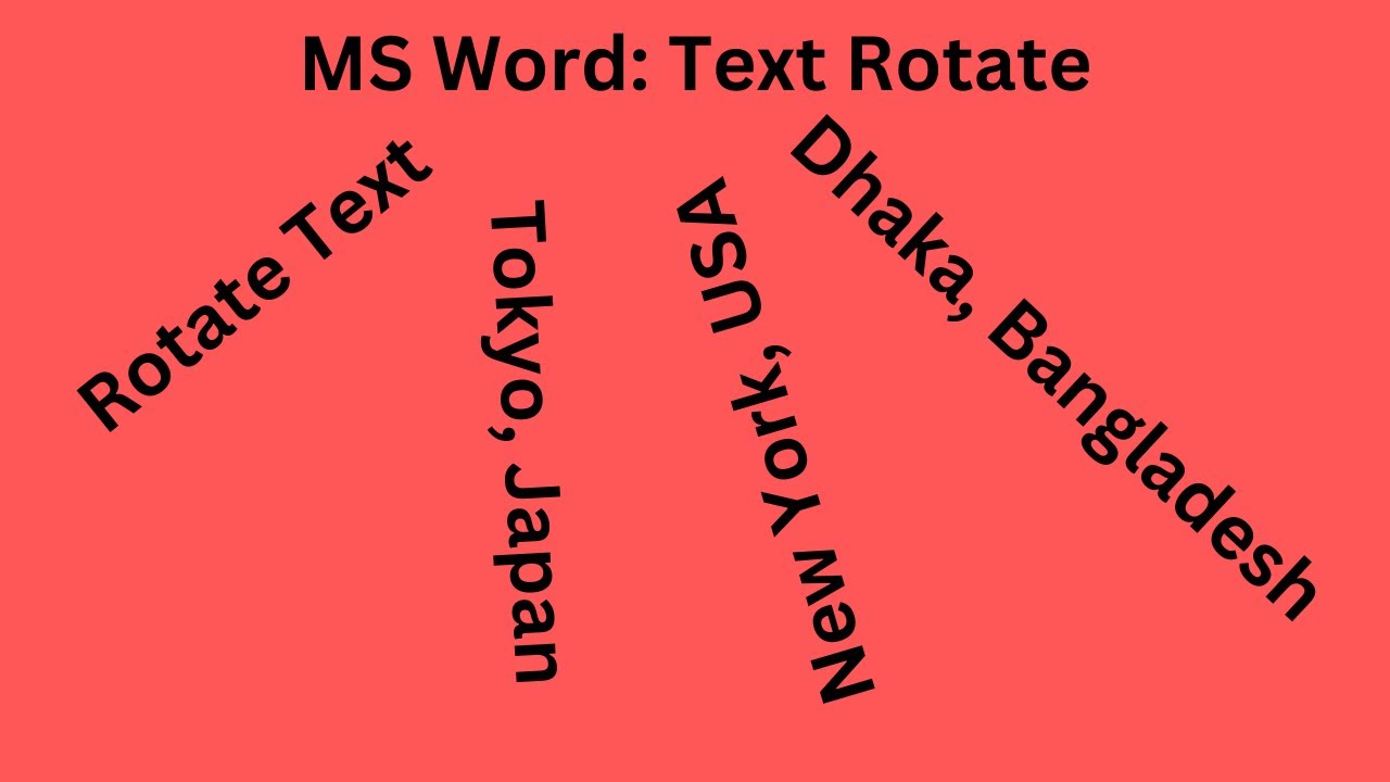 Most Readable Text Rotation MS word Text Rotate | How to Rotate Text in MS Word in Bangla| Text ...