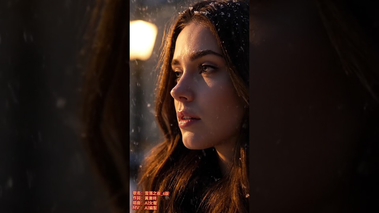 歌名：雪落之夜_6版唱曲：AI女聲MV  :  AI編製