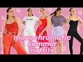 MONOCHROMATIC SUMMER OUTFITS // hot summer outfit ideas