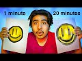 Drawing A Smiley face in | 1 MINUTE | 20 MINUTES!
