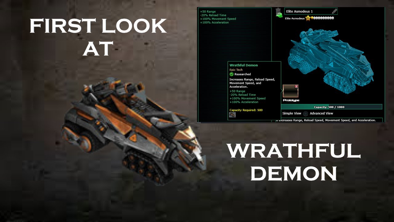 War Commander - Quick look at Wrathful Demon Tech - YouTube