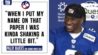 Malik Nabers on signing rookie deal with Giants, and betting controversy with Jayden Daniels | SNY