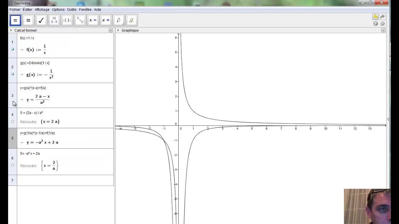 Utilisation du module de calcul formel GeoGebra - YouTube