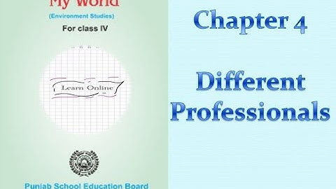 Class 4th|EVS|PSEB| Chapter 4[Different Professionals]