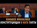 Каныбек Иманалиев Конституциядан 8 ката тапты