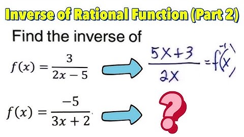 Inverse of Rational Function (Part 2)