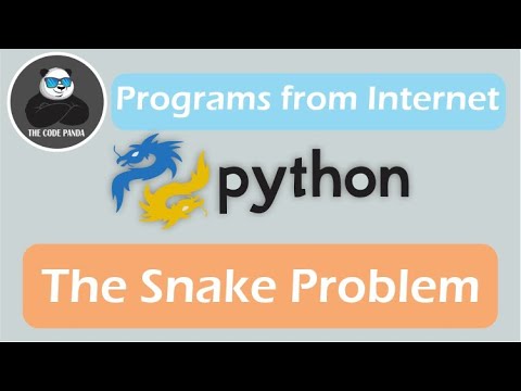 The problem from the Internet: The Snake Problem | Python Simple Practice Problem | the code panda