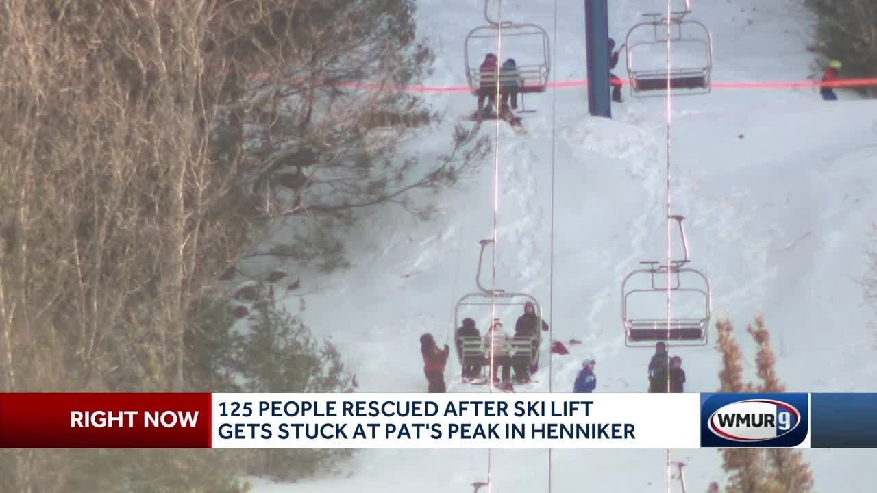 Dozens of people rescued after ski lift gets stuck at Pat's Peak in Henniker