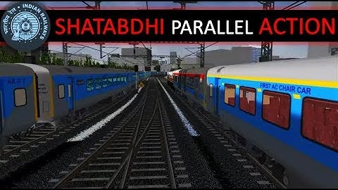 Bhopal Shatabdi Vs Lucknow Swarna Shatabdi || Rare Parallel Action | MSTS Open Rails | Asrit Teja