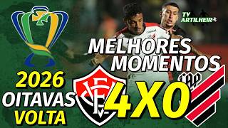 [Copa do Brasil '26] Oitavas | Volta | Vitória 4 X 0 Athletico/PR | Melhores Momentos | TVARTILHEIRO
