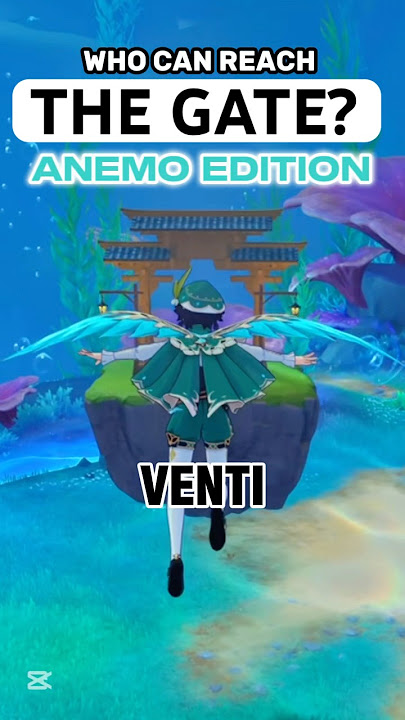 Who can reach the gate? Anemo Edition #genshinshorts #genshin #genshinimpact #anemo #kazuha #venti