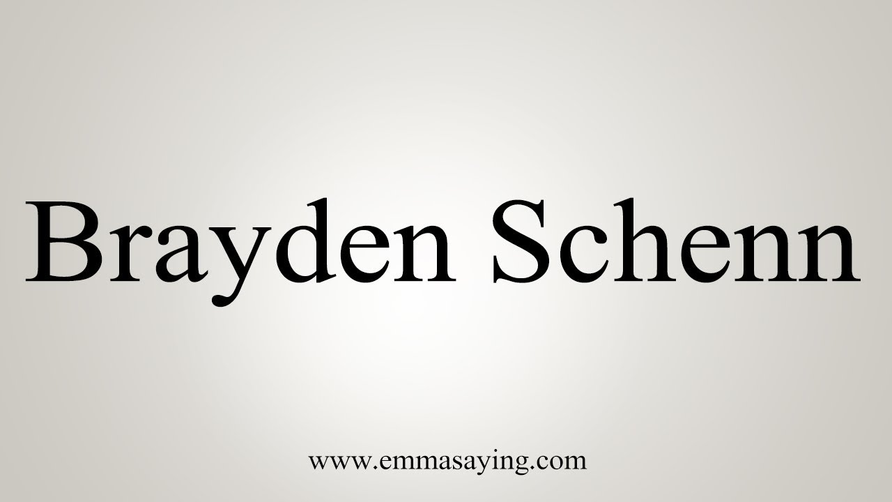how to say in english jamun How To Pronounce Brayden Schenn