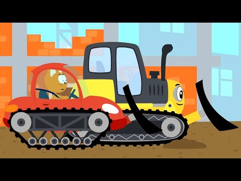 Котенок и волшебный гараж 🚜 – Стройка – Мультфильм для детей про машинки