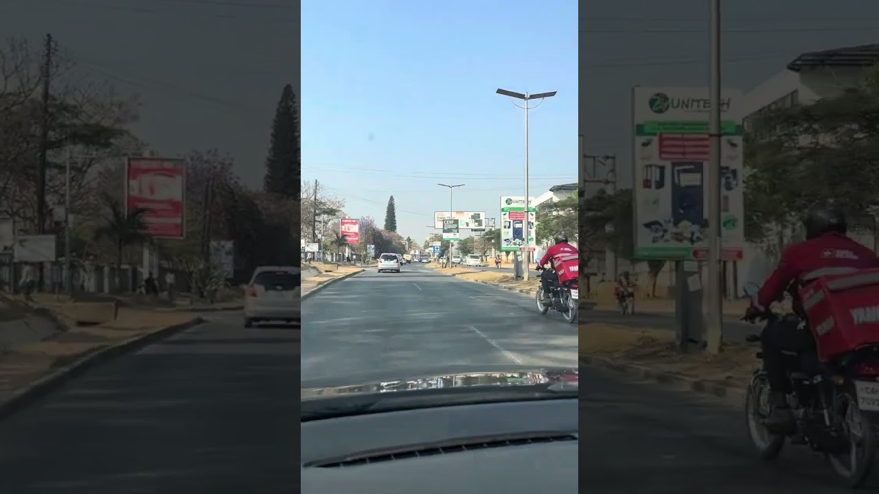 Driving through Lusaka, Zambia 