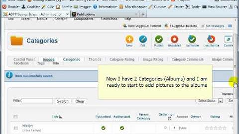 Create Albums and Upload pictures to Phoca Gallery