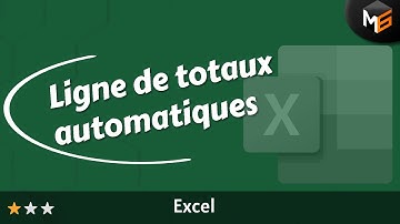 Excel : Ajouter une ligne de totaux automatiques