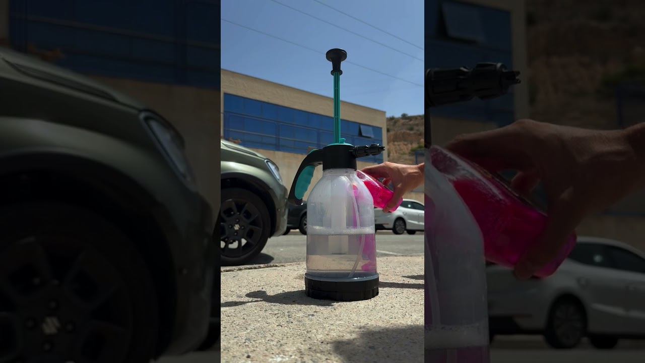 🧼 ¡Espuma densa, limpieza total!
Este combo de pulverizador + champú concentrado es clave para un l