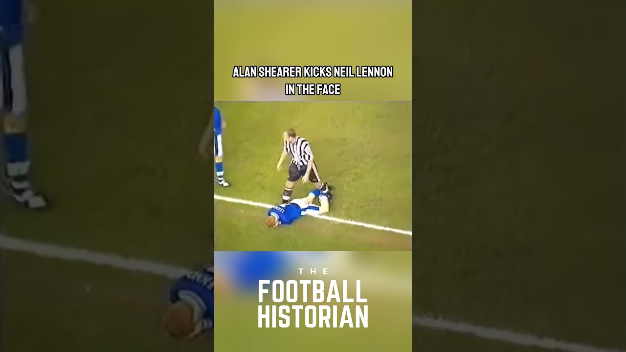 Alan Shearer kicks Neil Lennon in the face 😳 