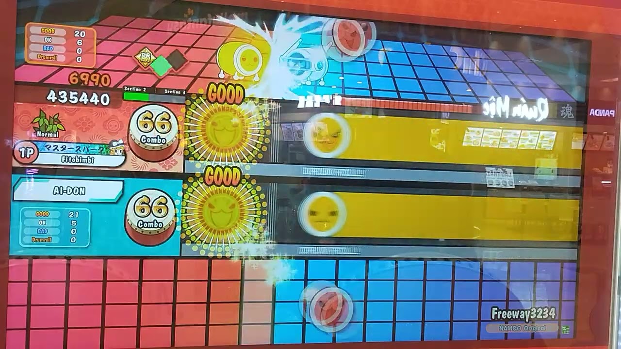 Taiko no Tatsujin(太鼓の達人)-Freeway3234 Normal(AI Battle)