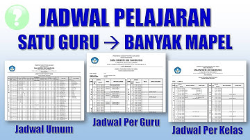 Cara Membuat Jadwal Pelajaran yang Bisa Satu Guru Beberapa Mata Pelajaran