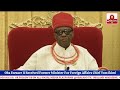 Oba ewuare ii received former external affairs minister chief tom ikimi