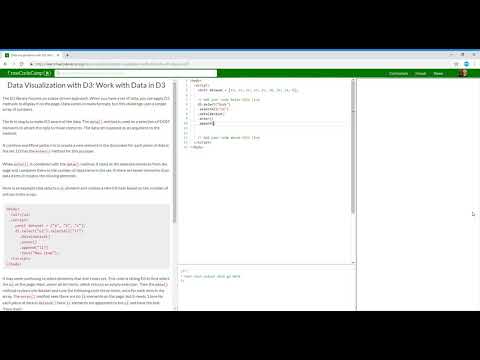 Data Visualization with D3  Work with Data in D3   Learn freeCodeCamp3/29