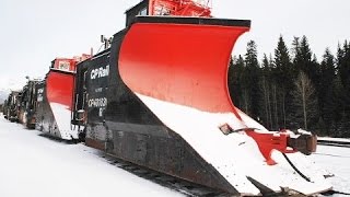 Awesome Powerful Snow Plow Train Blower Through Deep Snow railway tracks Full HD Compilation